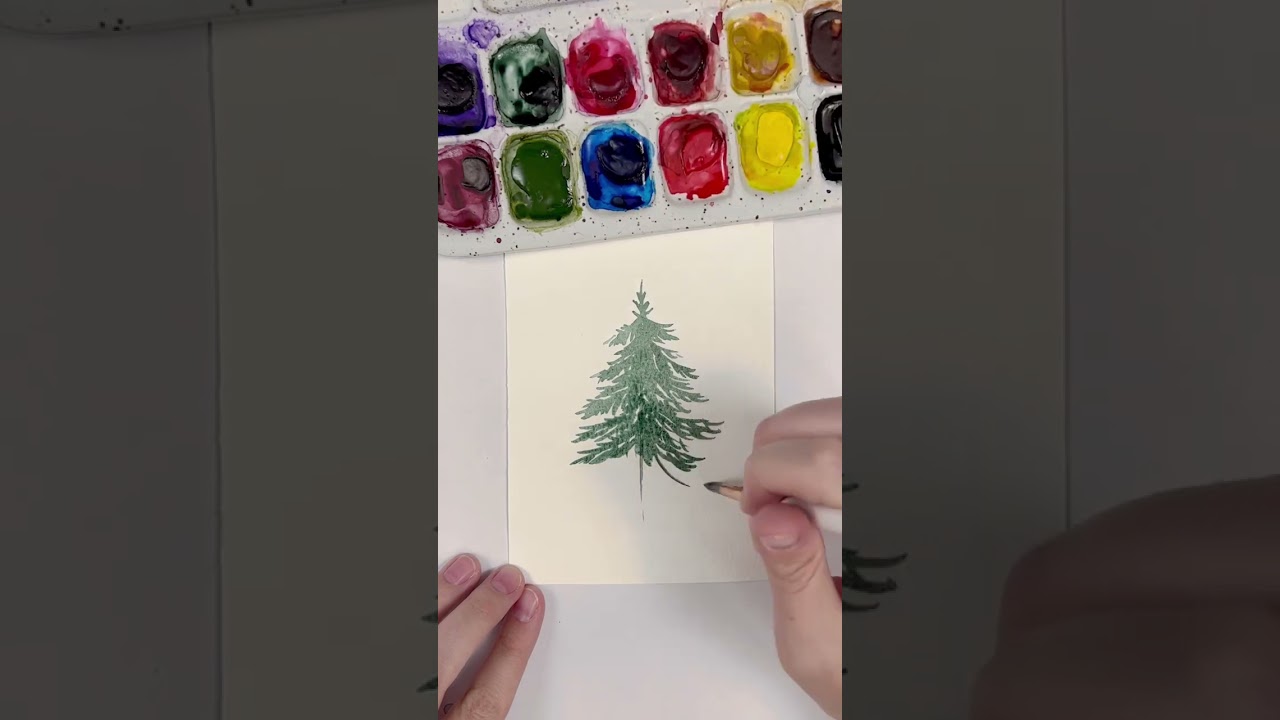 How to paint an evergreen tree!