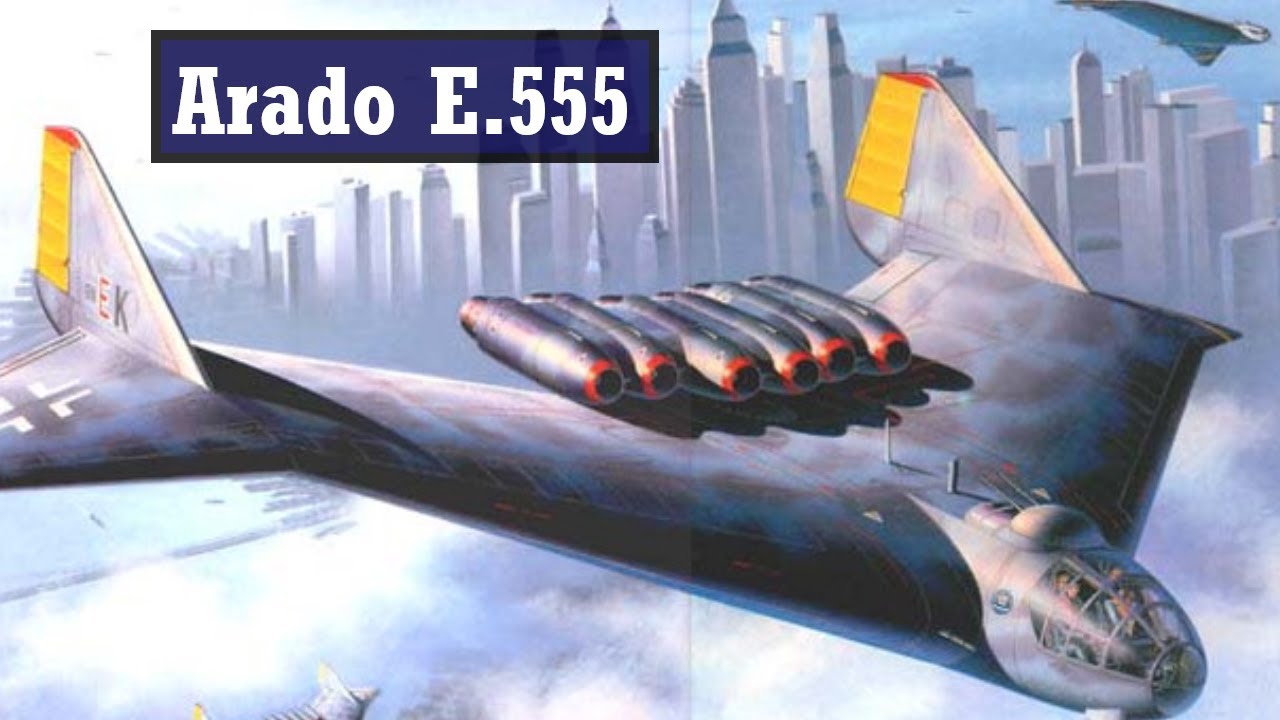 Немецкий реактивный бомбардировщик с дельта-крылом: Arado E.555