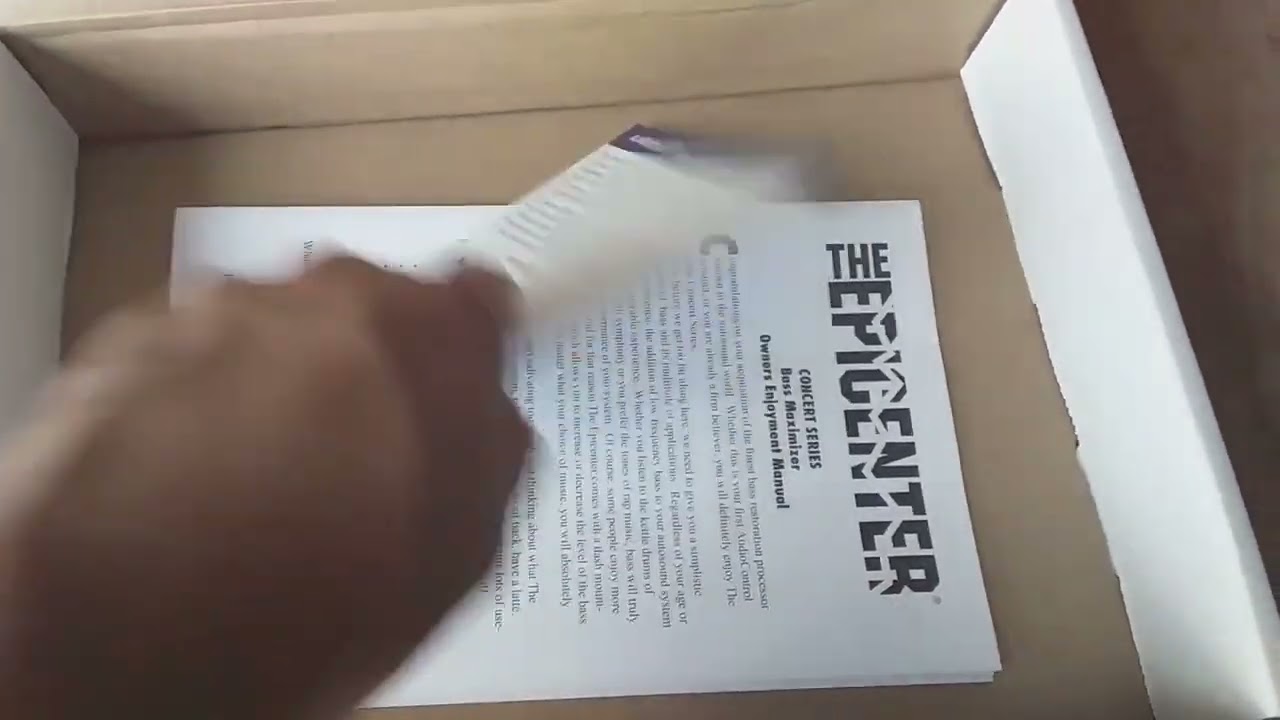 unboxing EPICENTER AUIDO CONTROL