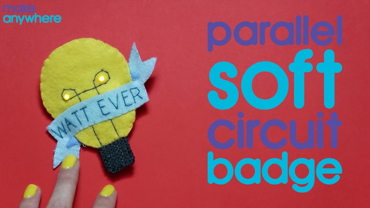 How To Make A Soft Circuit Badge with multiple LEDs