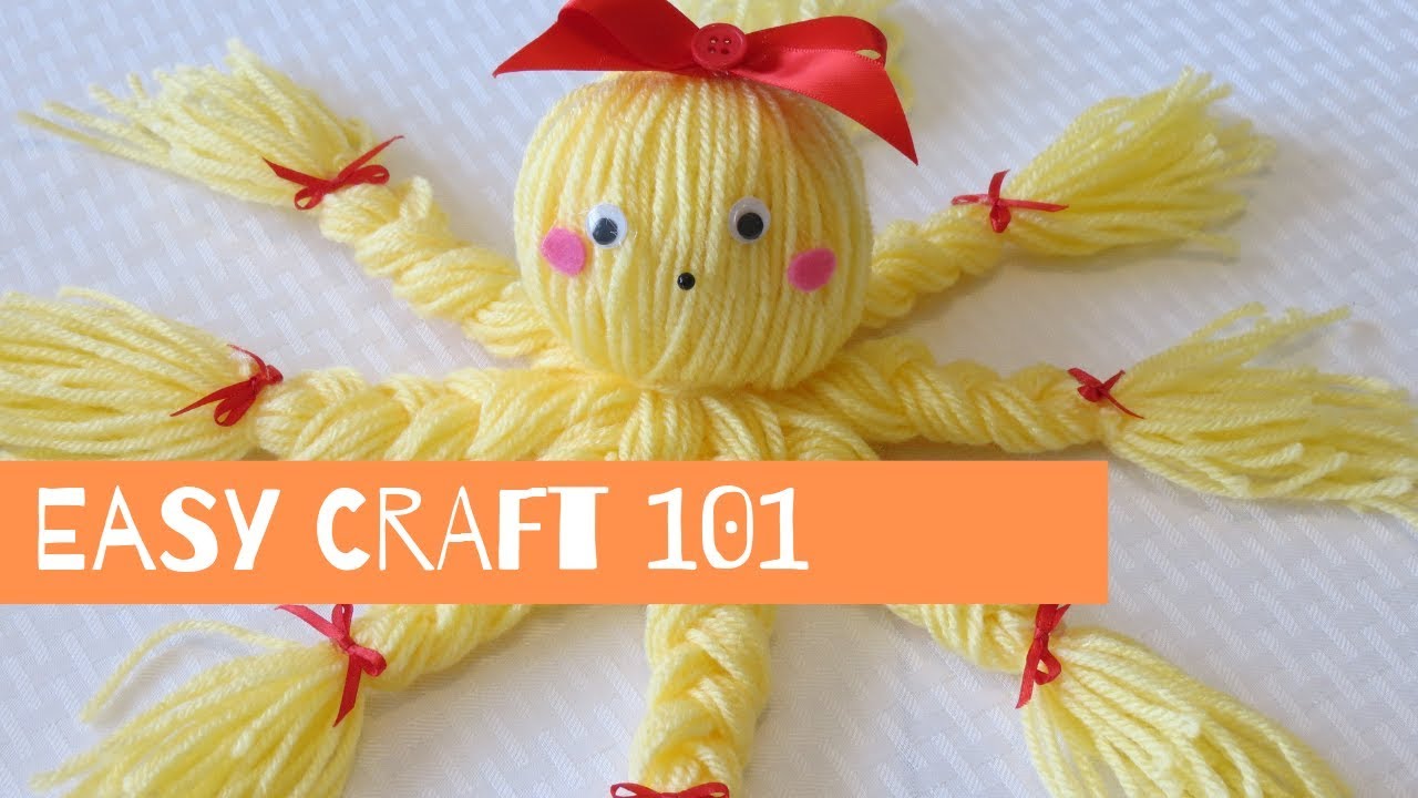 Yarn Craft, Yarn Octopus, Easy Craft
