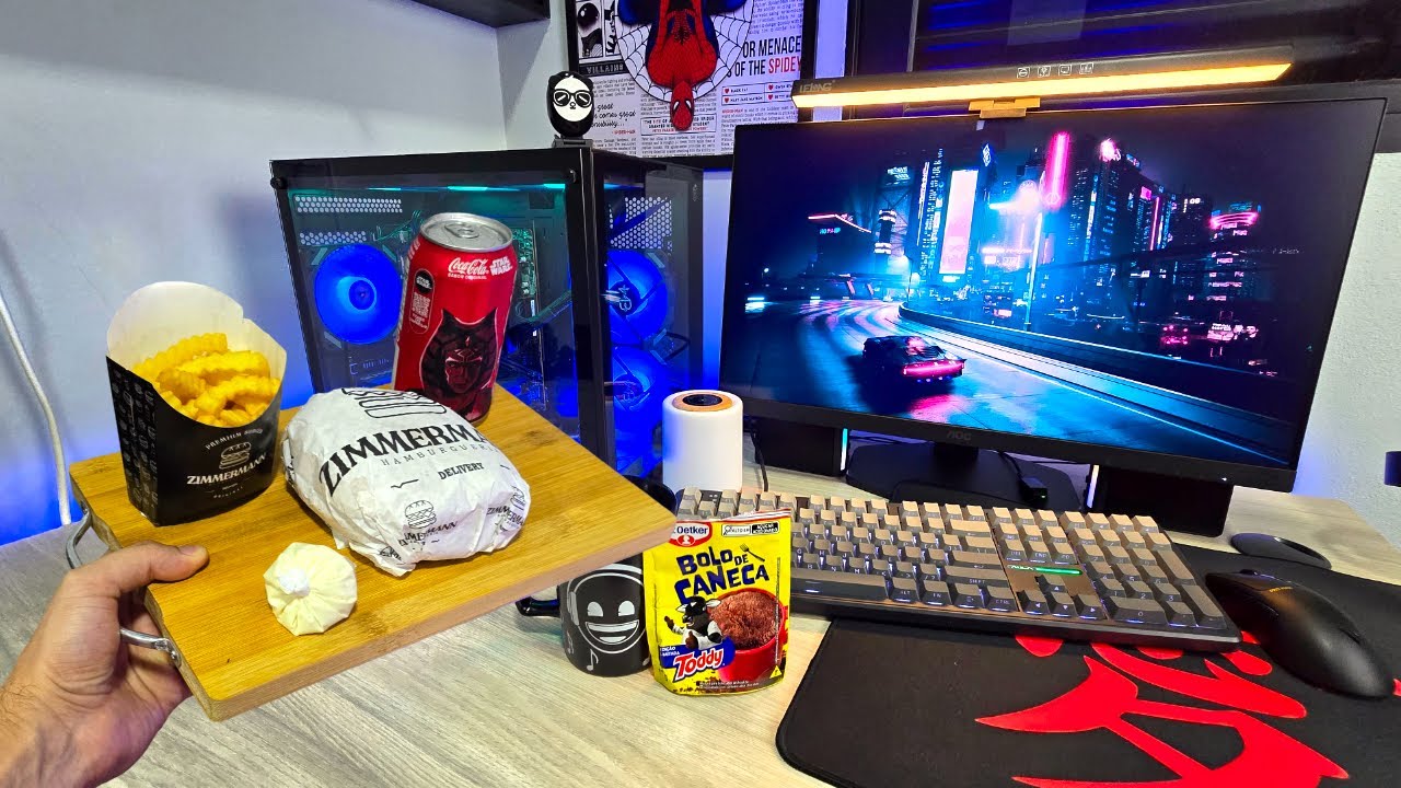 Dia de um Gamer CLT de férias: Fiz bolo de caneca (duvidoso) e pedi lanche