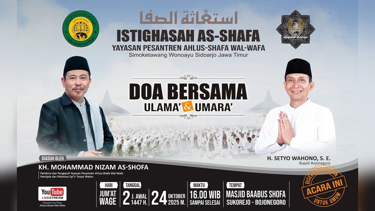 [Live] ISTIGHASAH AS-SHAFA | 24 Oktober 2025