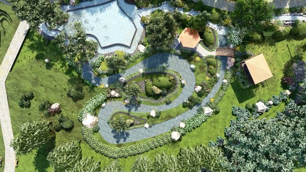 Meditation center 4k animation