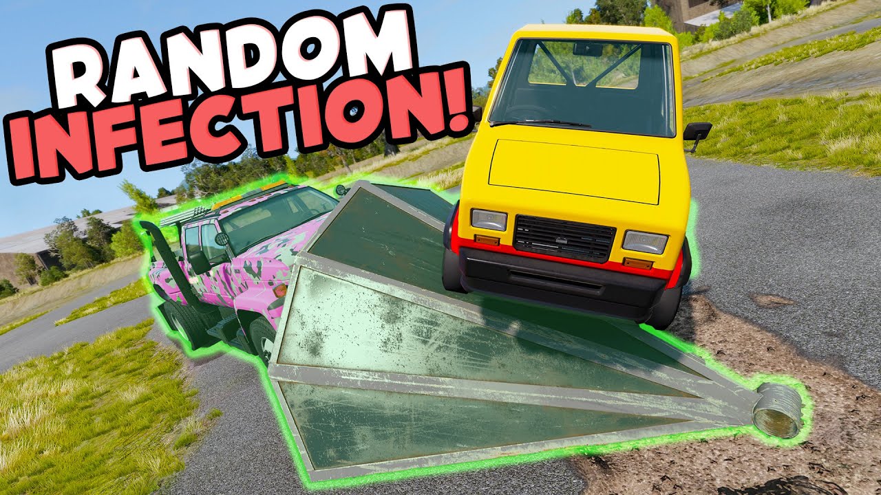 BeamNG INFECTION But All Our Cars Are RANDOMLY GENERATED!