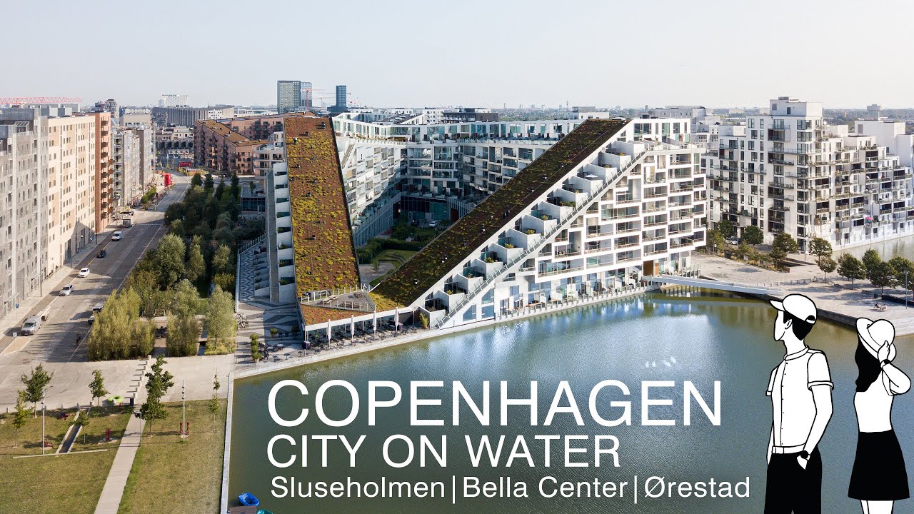 4K Копенгаген 🇩🇰: Город На Воде - Sluseholmen, Bella Center, Ørestad