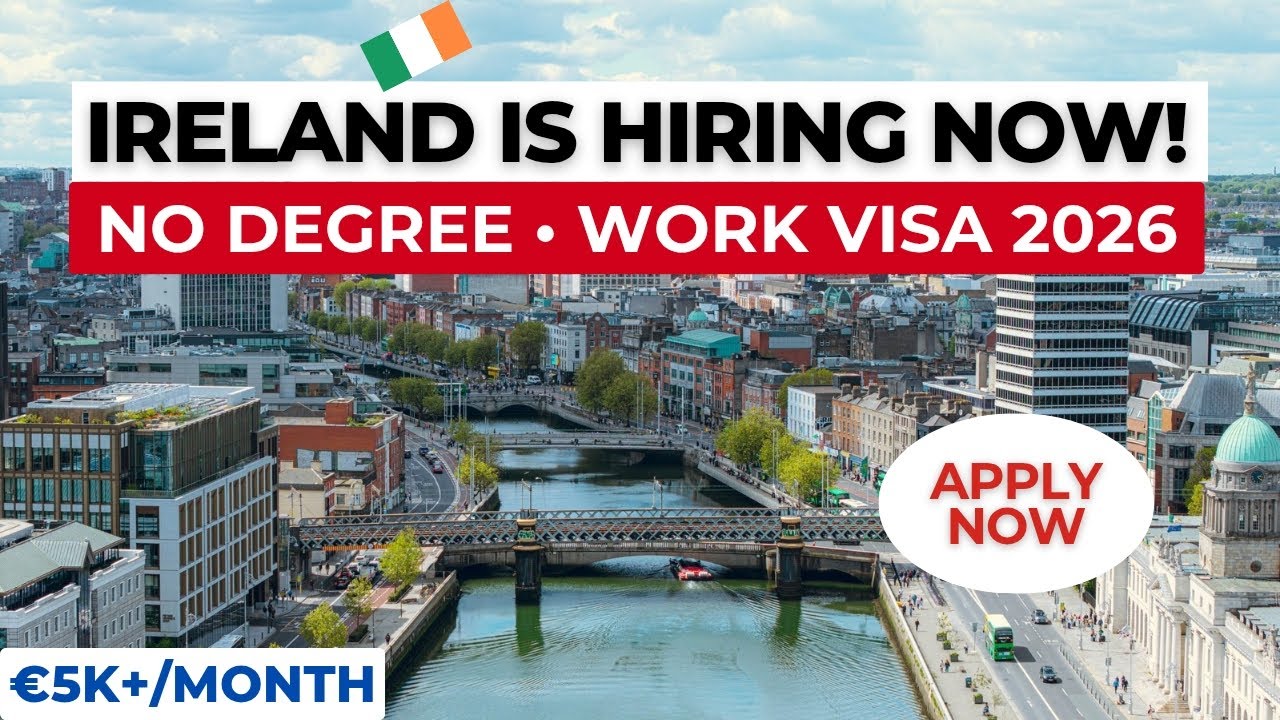 IRELAND WORK VISA 2026 🇮🇪 | 5 HIGH-DEMAND JOBS Hiring NOW | No Degree Needed