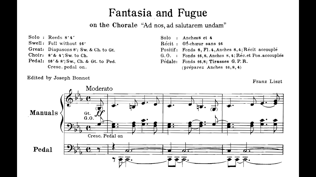 Liszt: Fantasie und Fuge über "Ad nos, ad salutarem undam"
