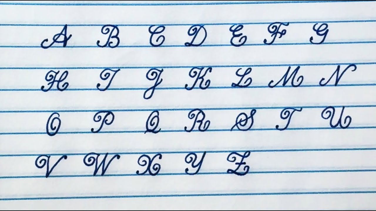 English calligraphy is so beautiful! | Handwritten letters A–Z | Slow pace for beginners