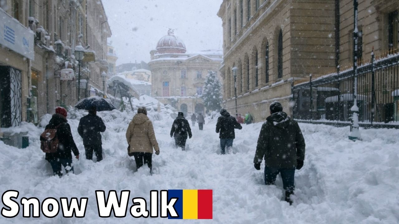 BUCURESTI Plimbare pe ION GHICA si SMARDAN Centrul Vechi prin zapada si ninsoare BUCHAREST Snow Walk