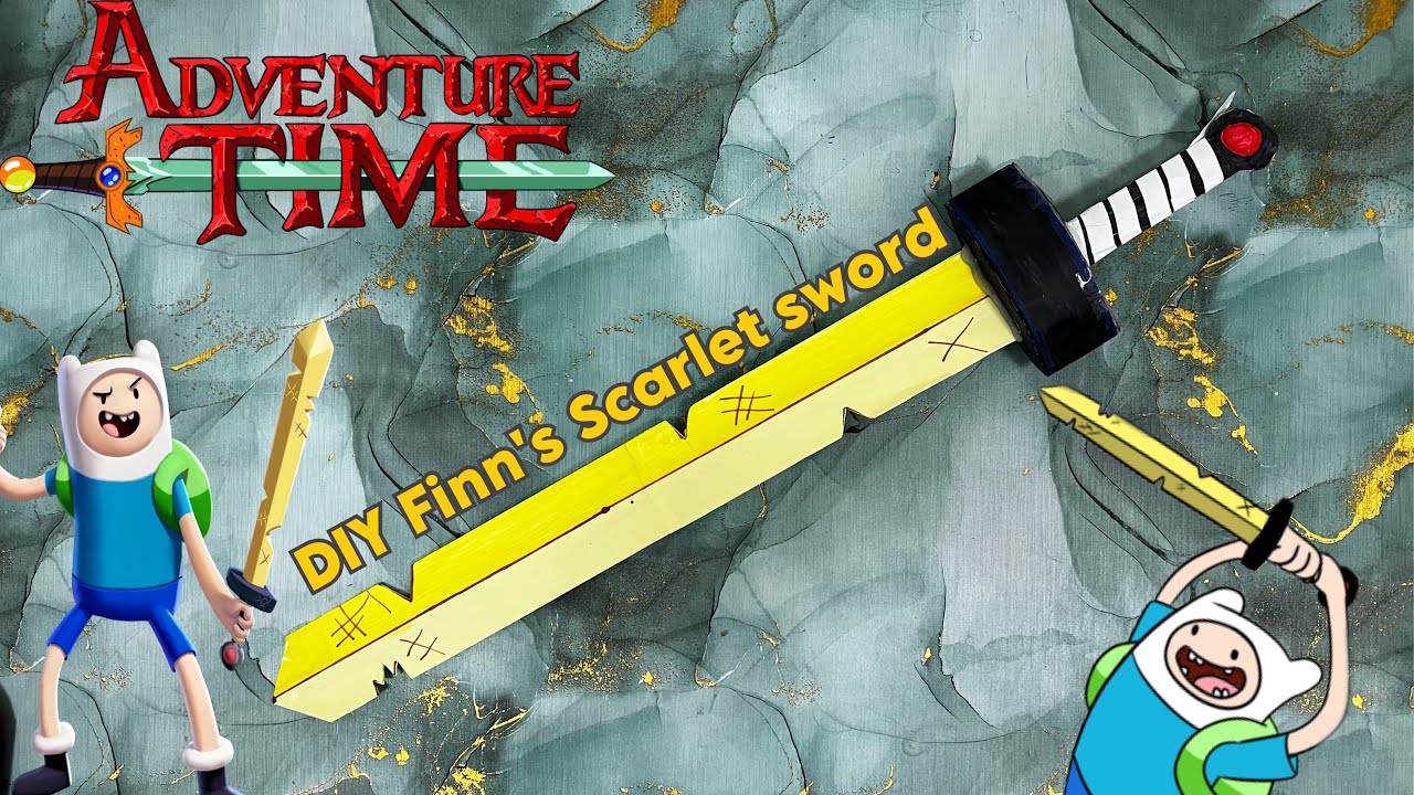 How to make Finn’s scarlet sword with paper | Adventure Time | Paper sword |#adventuretime