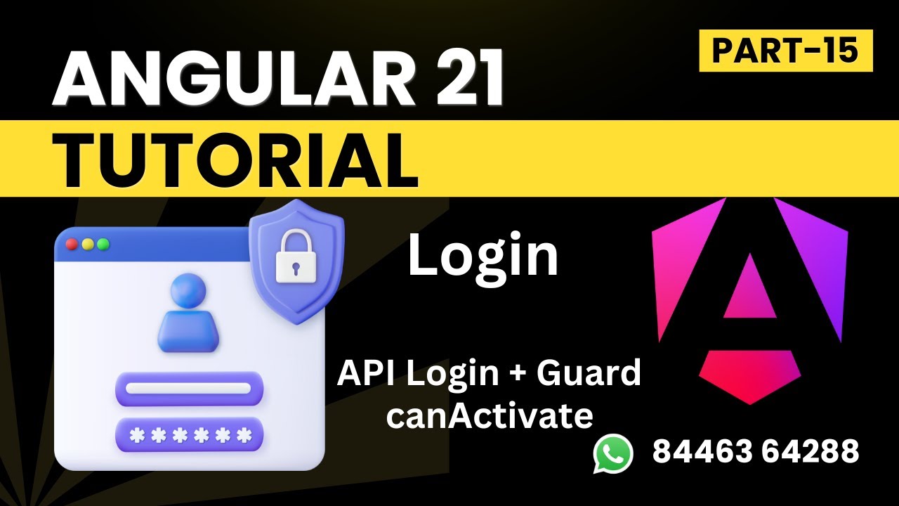 Вход с помощью API в реализации Angular и Guard | Учебное пособие по Angular 21 для начинающих | ...