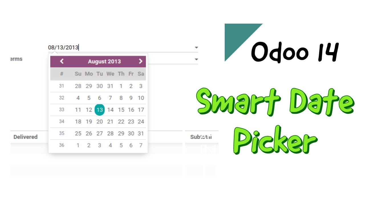 Smart Date Picker In Odoo 14