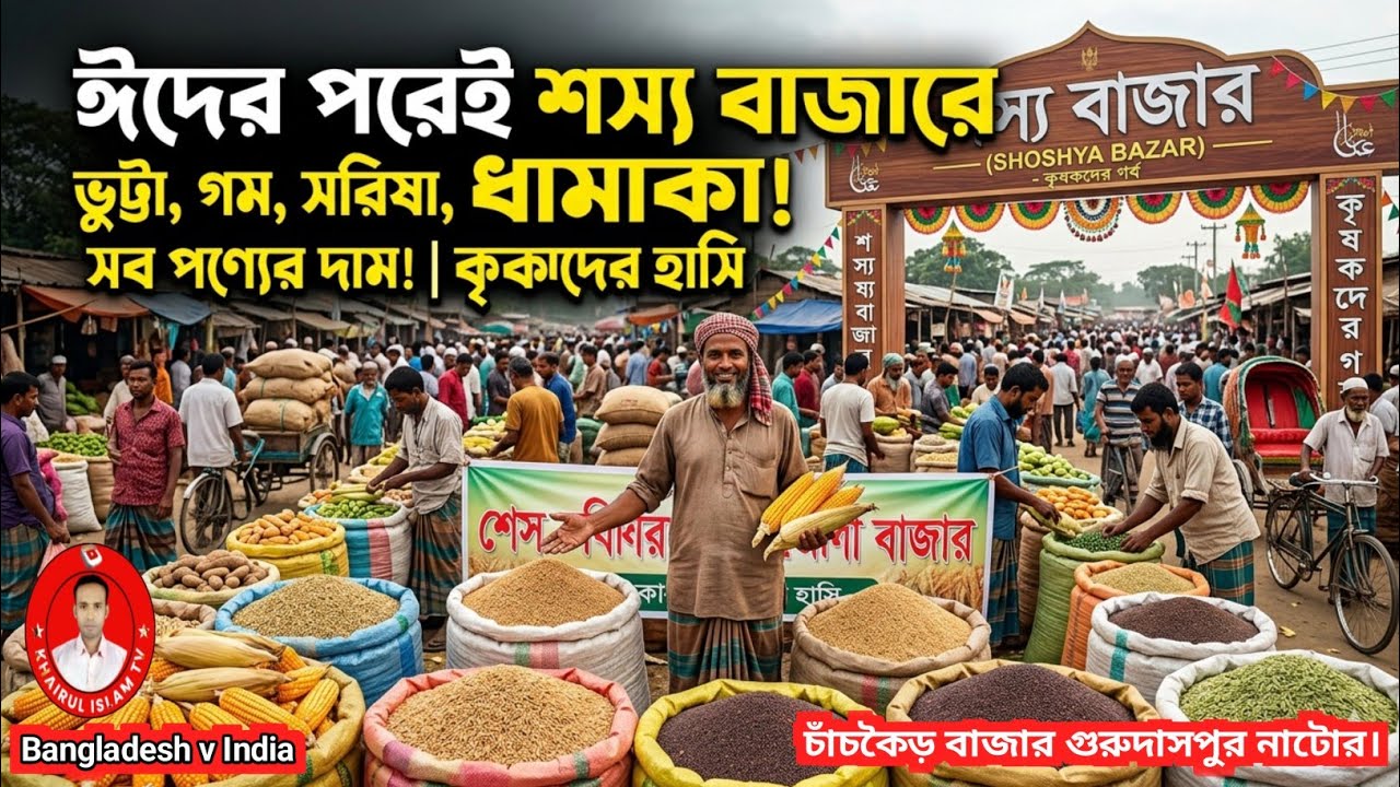 আজকের শস্যবাজার সরিষা গম ভুট্টার দাম | ১৪ মার্চ ২০২৬ | চাঁচকৈড় বাজার গুরুদাসপুর নাটোর |Mustard Wheat