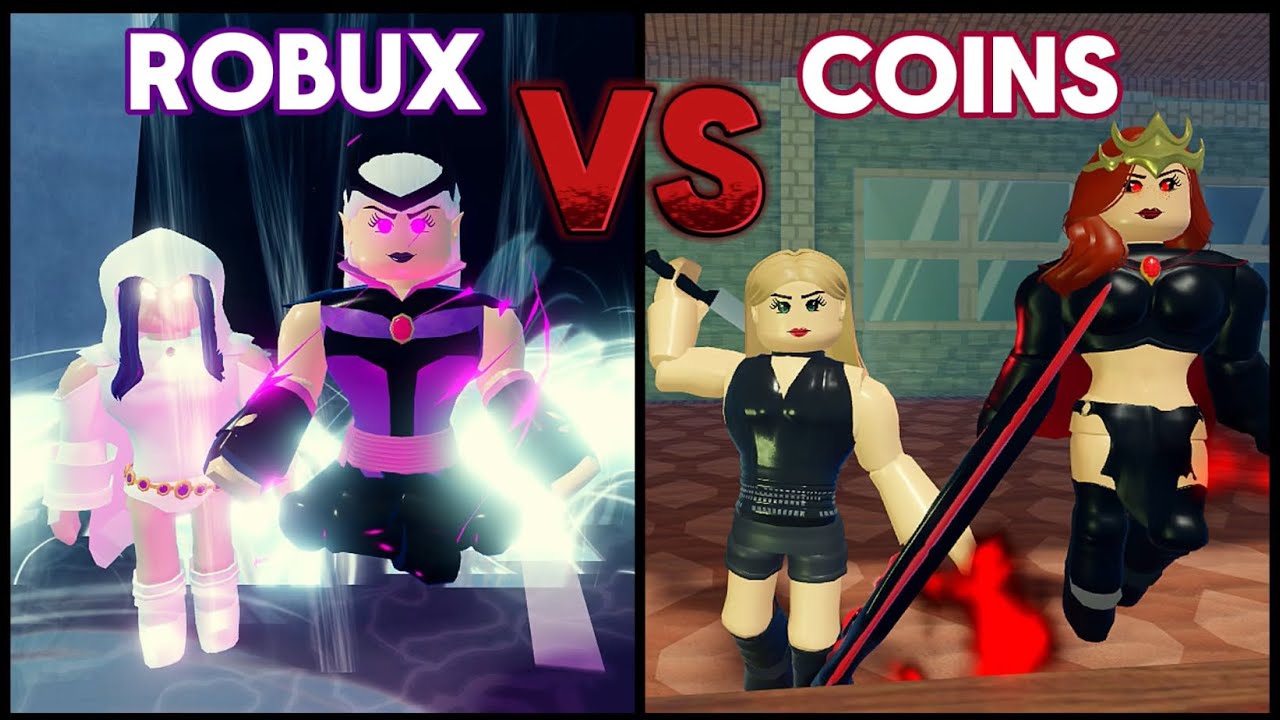 Лучше ли персонажи с монетами? Робаксы против монет, бои 2 на 2. Heroes Online World Roblox
