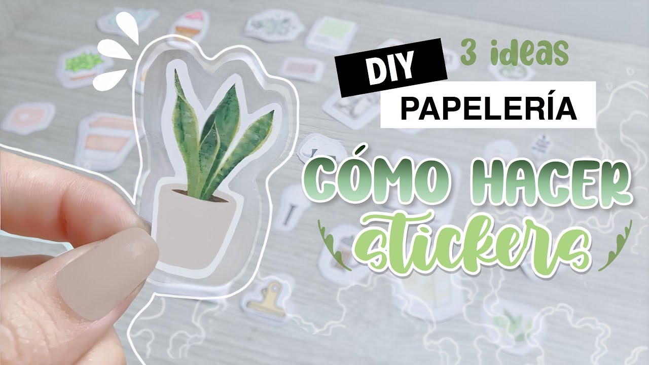 🌿 DIY. Cómo  hacer tus propios STICKERS / Haciendo mi propia papelería bonita ✨ | Marivaleria