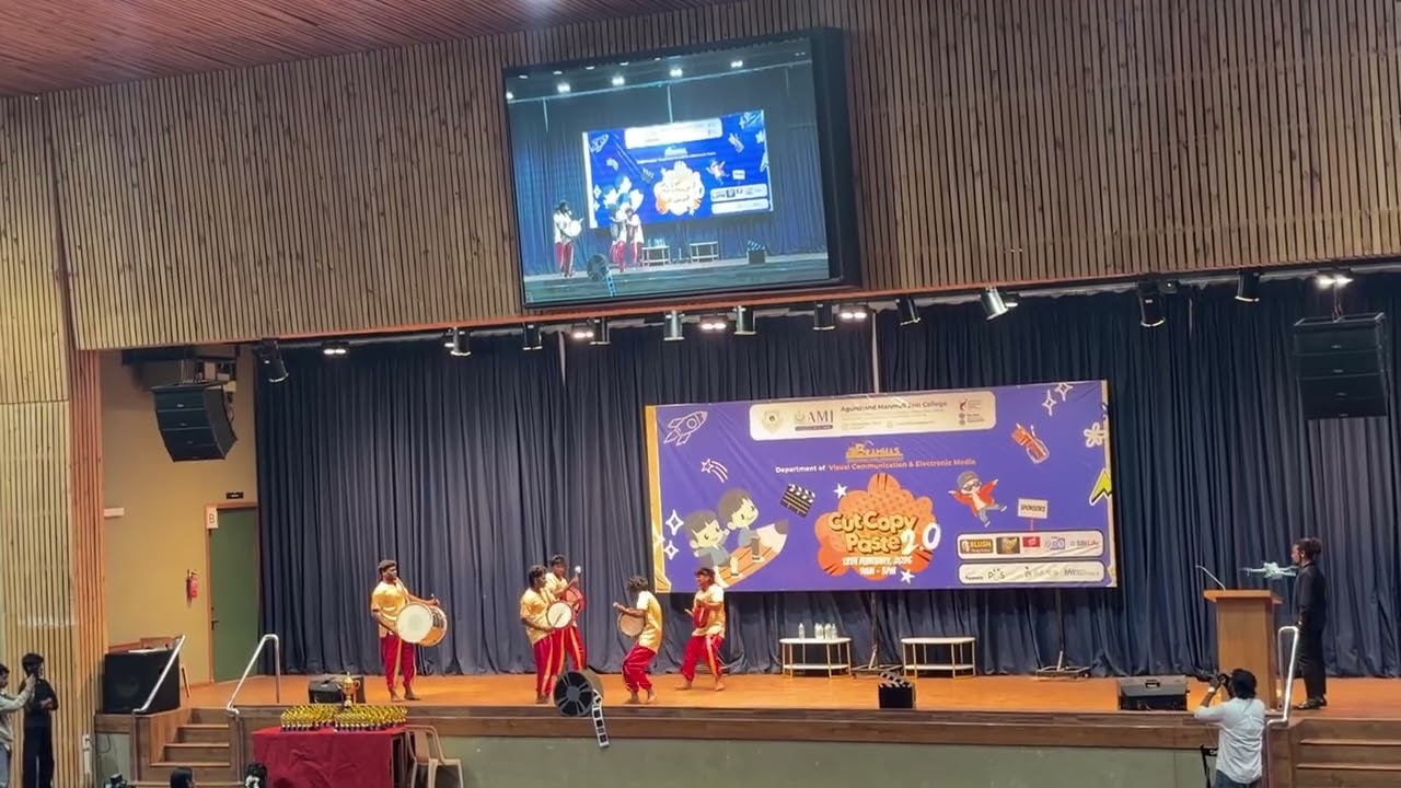 Cut copy paste 2.O enjoying experience drums beating musical experience best parai in amj college 