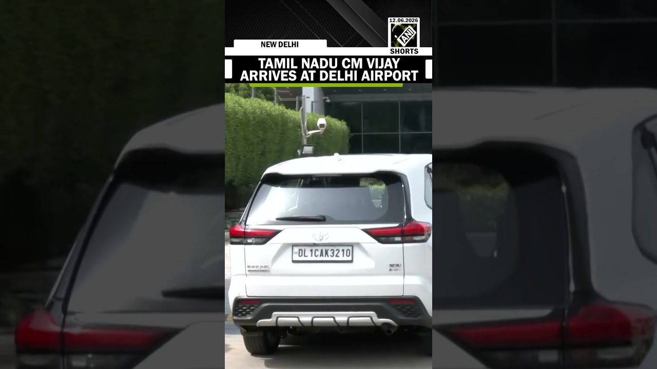 Chief Minister of Tamil Nadu C. Joseph Vijay arrives at the Delhi Airport