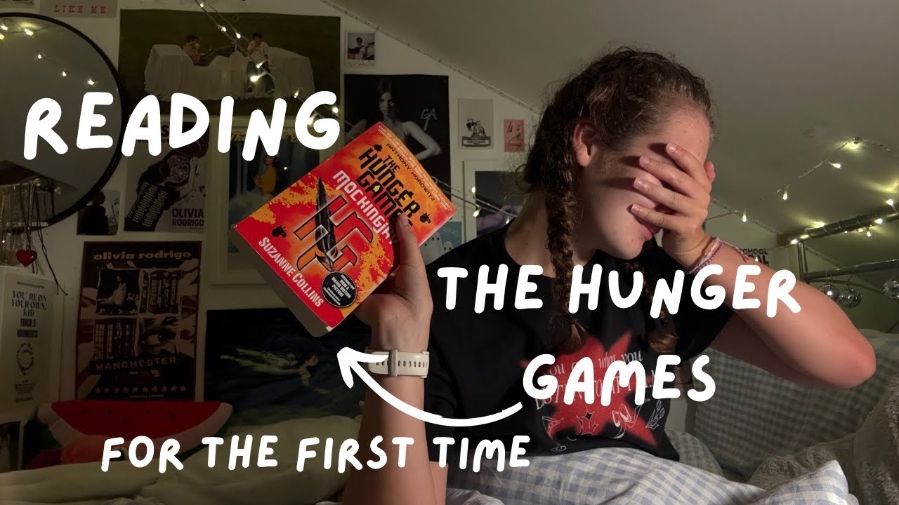 reading the hunger games for the first time!! *spoiler free reading vlog*