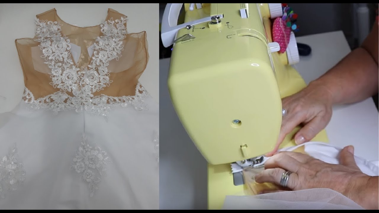 Diy - Zíper invisível e acabamento interno em vestido de festa com tule ilusion - aula 211