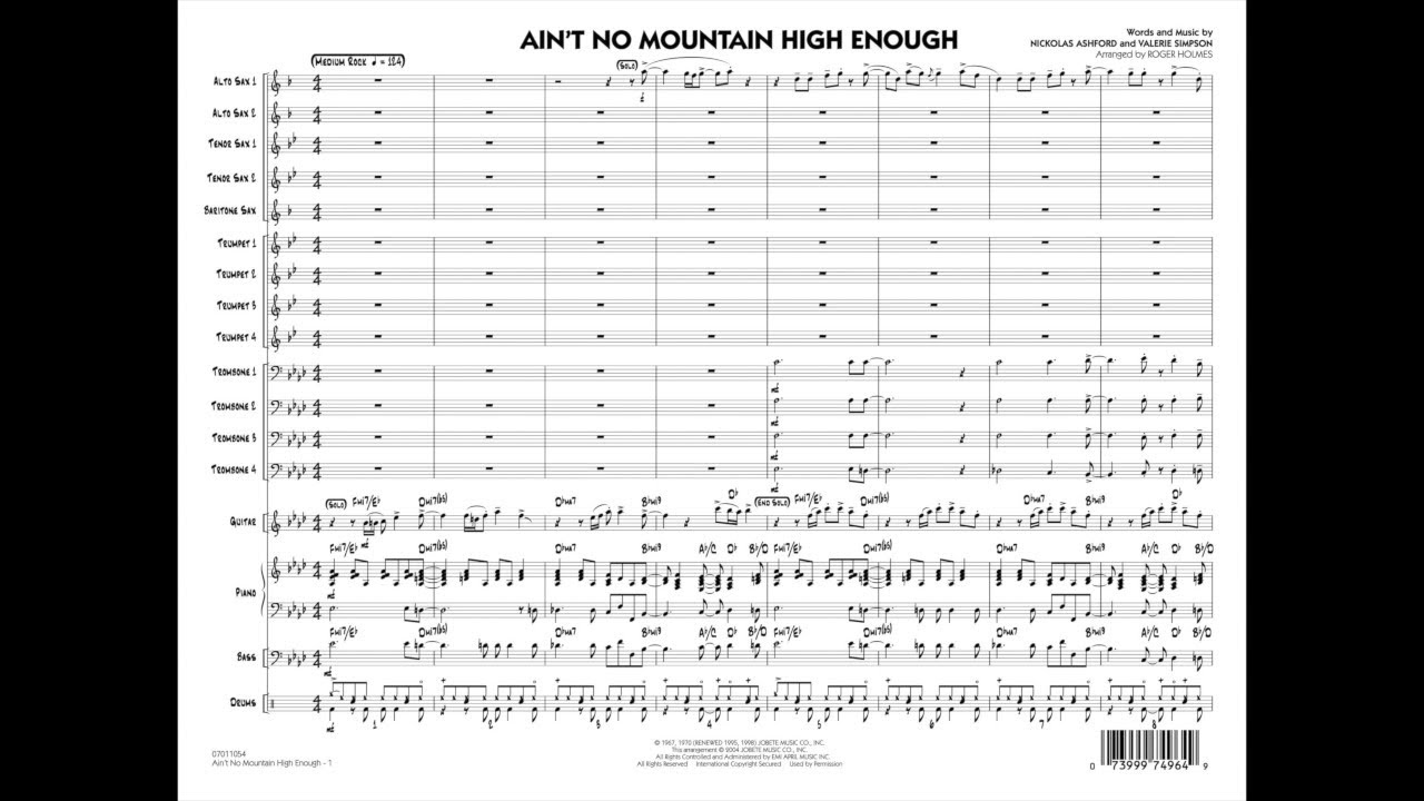 Ain't No Mountain High Enough arranged by Roger Holmes