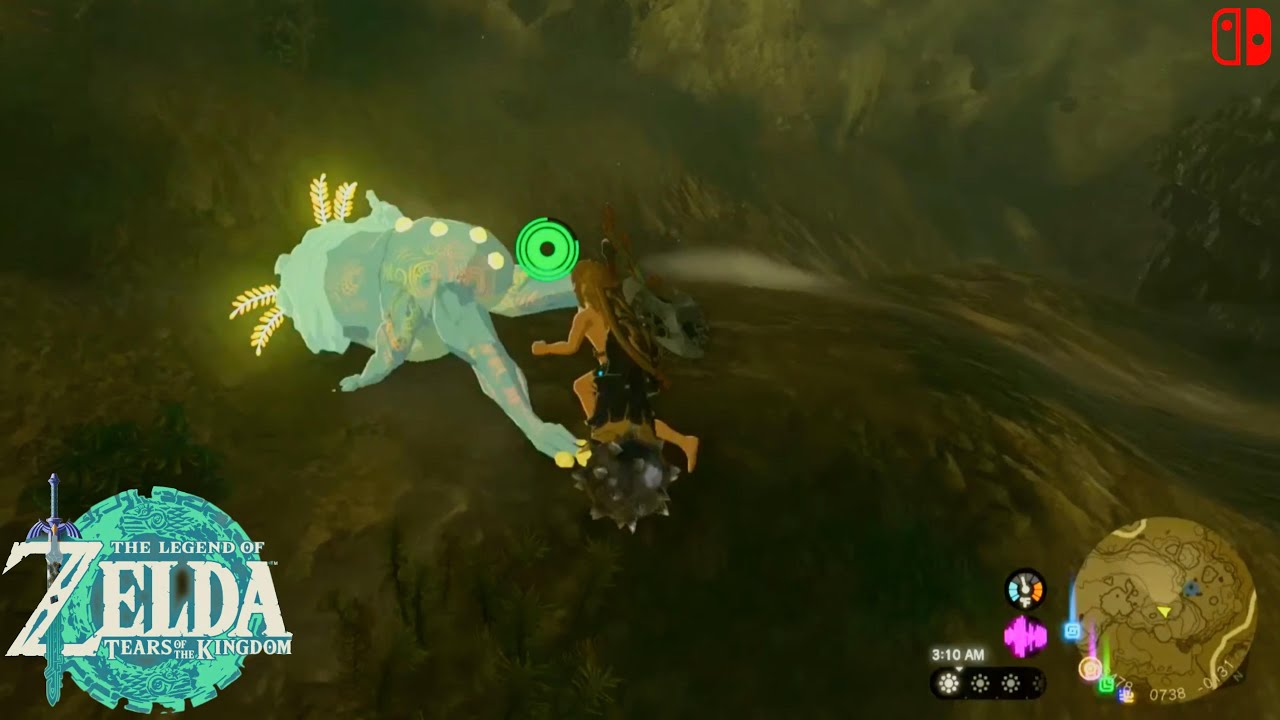 Legend of Zelda TOTK - Hunt Bubbulfrog on Tanagar Canyon West Cave & Tabantha Frontier