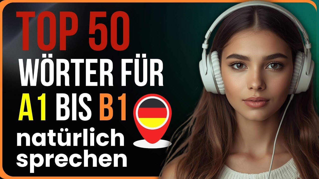 Die 50 wichtigsten A1-Wörter – Natürlich Deutsch sprechen bis B1 ✅