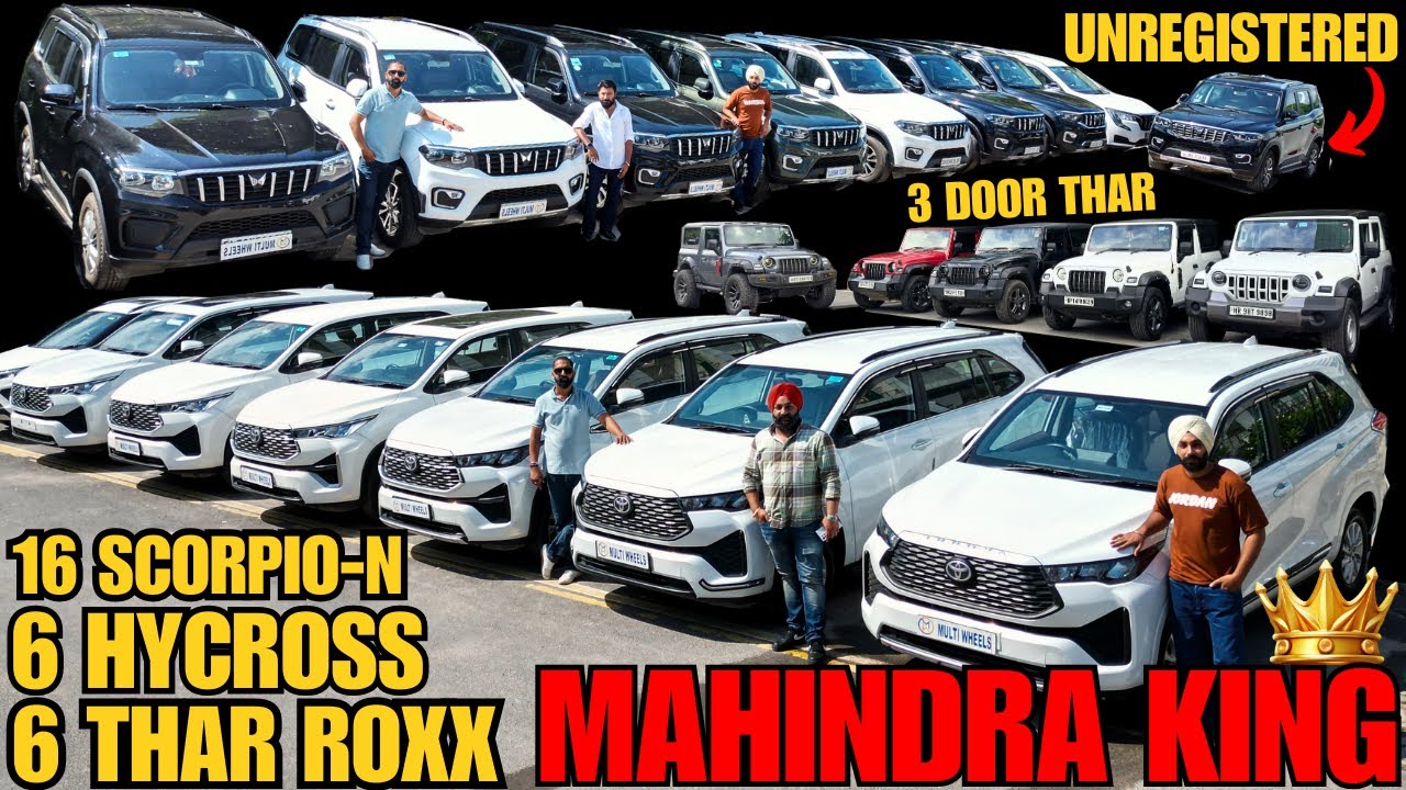 INDIA’S BIGGEST SUV STOCK | 16 SCORPIO-N, 6 HYCROSS, 6 THAR | UNREGISTERED KING OF SUVs👑
