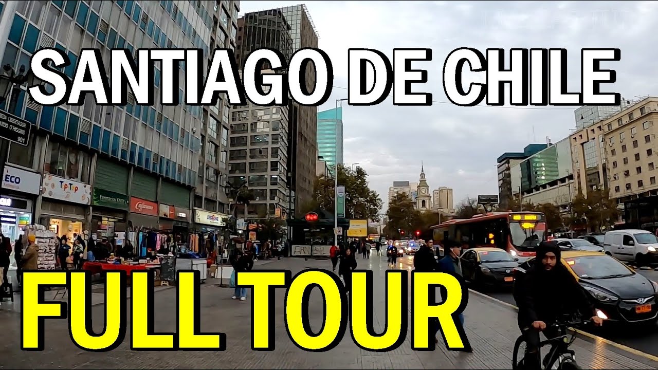 RECORRIENDO LA AVENIDA ALAMEDA - ESTACIÓN SANTA LUCIA Y LA MONEDA - WALKING TOUR SANTIAGO DE CHILE