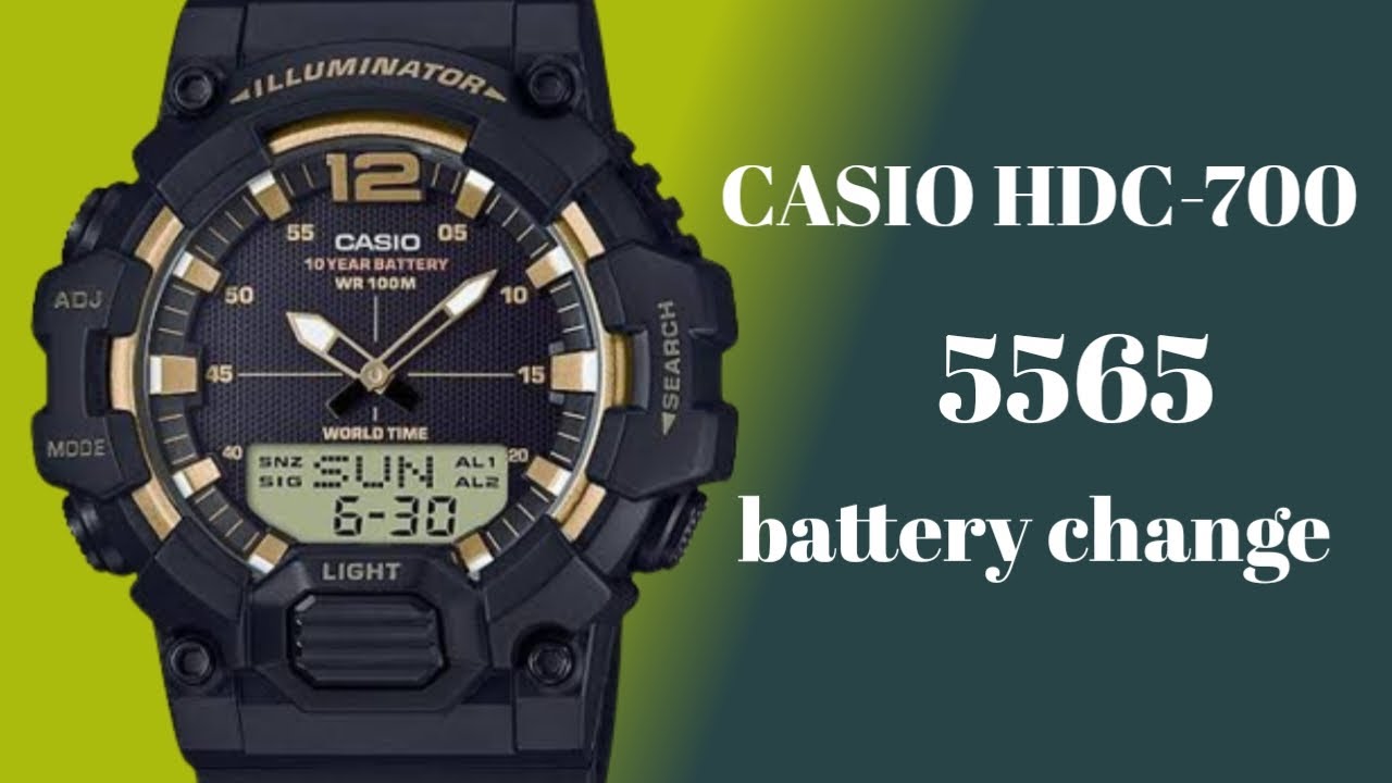 How to change a Battery casio HDC-700  (5565)