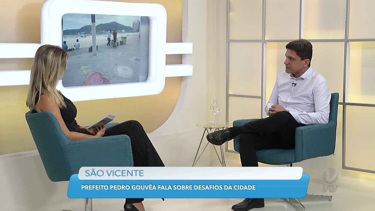 Prefeito de S&atilde;o Vicente d&aacute; entrevista ao vivo no VTV da Gente