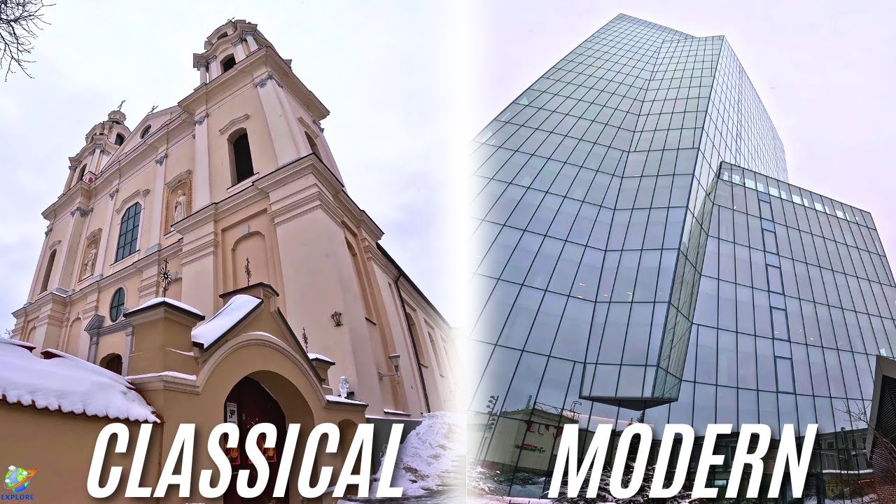 Classical & Modern Vilnius in One Walk | POV Winter 4K