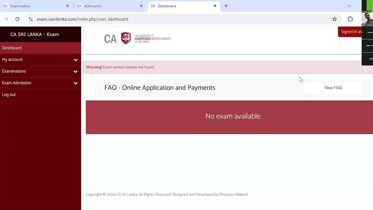 Download Guide for CA Exam Admission.