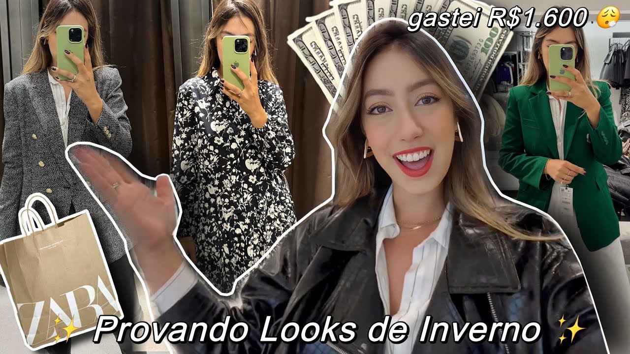 PROVADOR + COMPRINHAS de Inverno na Zara ✨🖤 Cacá Anjos