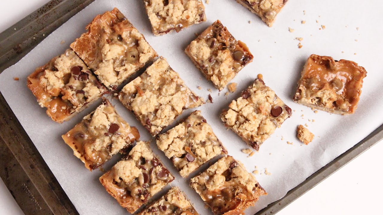 Caramel Chocolate Oatmeal Bars Recipe - Laura Vitale - Laura in the Kitchen Episode 921