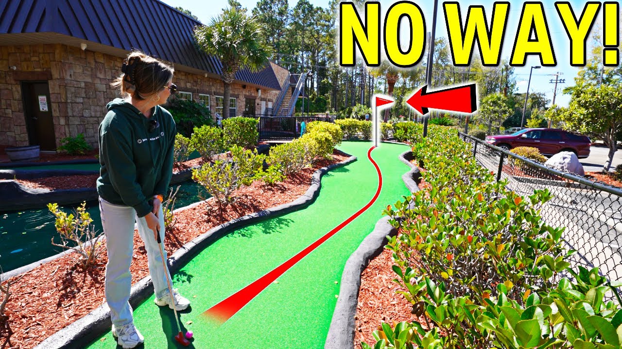EPIC Mini Golf Match Against My Parents! - WILD Hole in One!