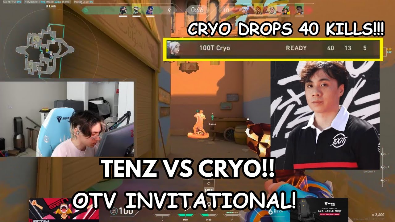 Tenz goes against Cryo in OTV and Cryo drops 40 kills