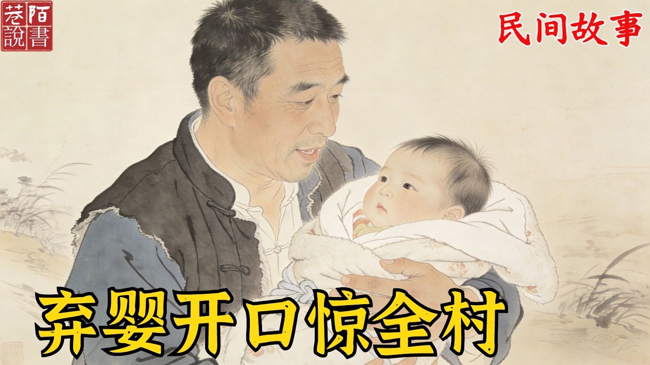 嬰兒出生不哭不鬧，被爹娘當啞巴扔進水溝。幸得鄰村寡婦讓大兒將她抱回，當親妹養，一人幹三份活。三年後女孩開口第一句話，竟引得滿村驚異，大娘笑中帶淚說：「老天開眼了」【巷陌說書人】#奇聞#故事#民間故事