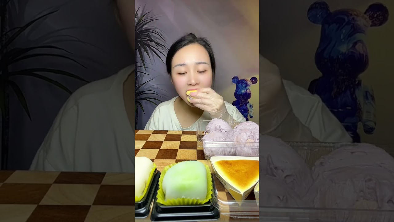 mukbang cheese cake