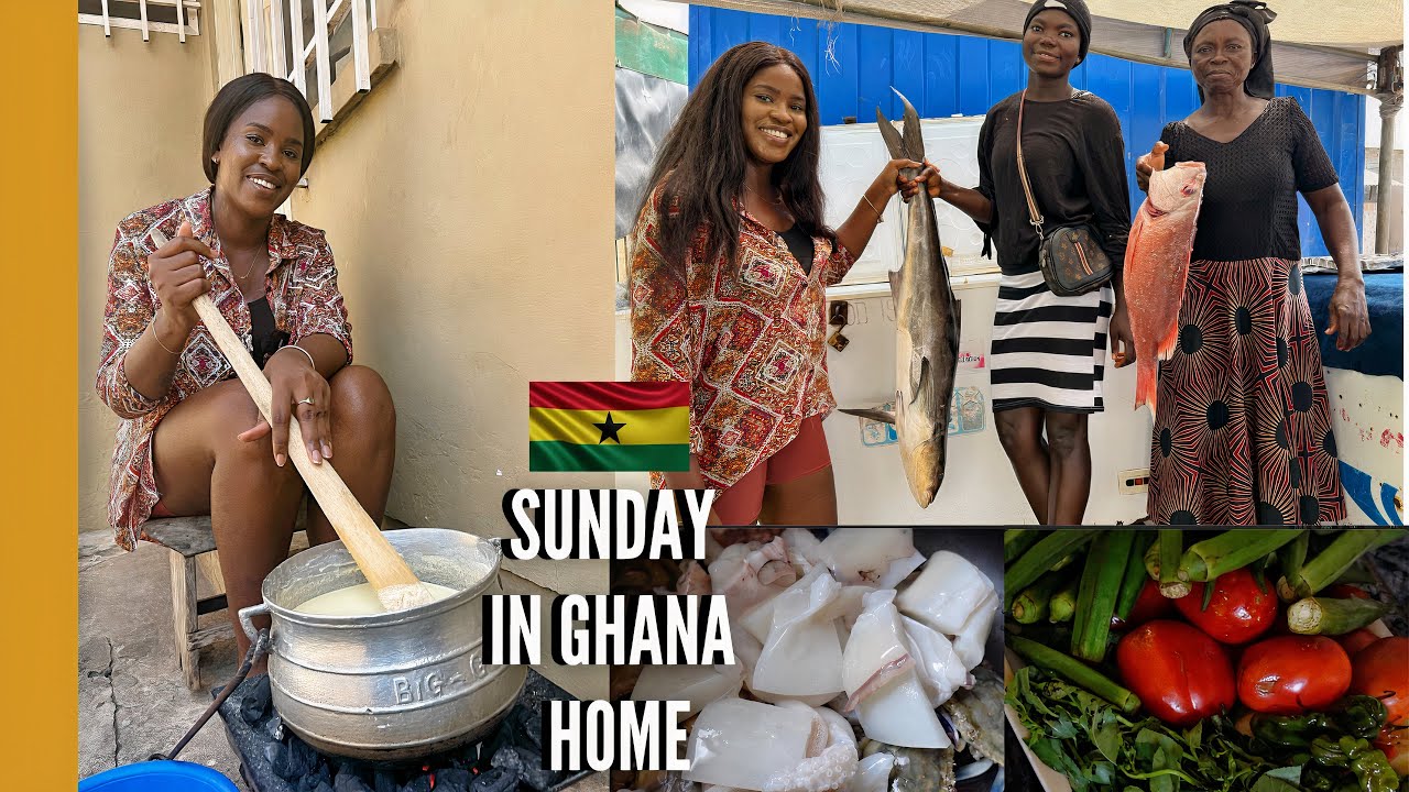 A TYPICAL SUNDAY IN A GHANA HOME | LIVING IN GHANA | COOKING GHANA FOOD