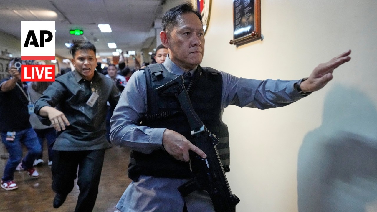 Live: Inside the Philippines Senate after gunshots heard