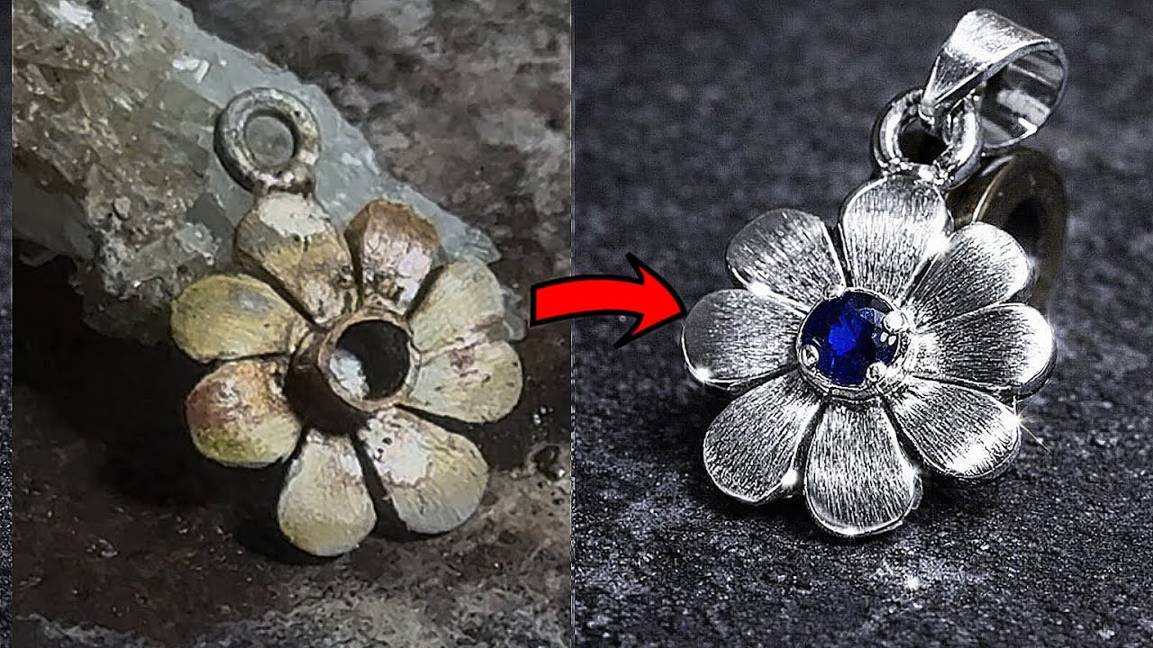 Making a Beautiful Flower Pendant by Hand | Jewelry Making Process