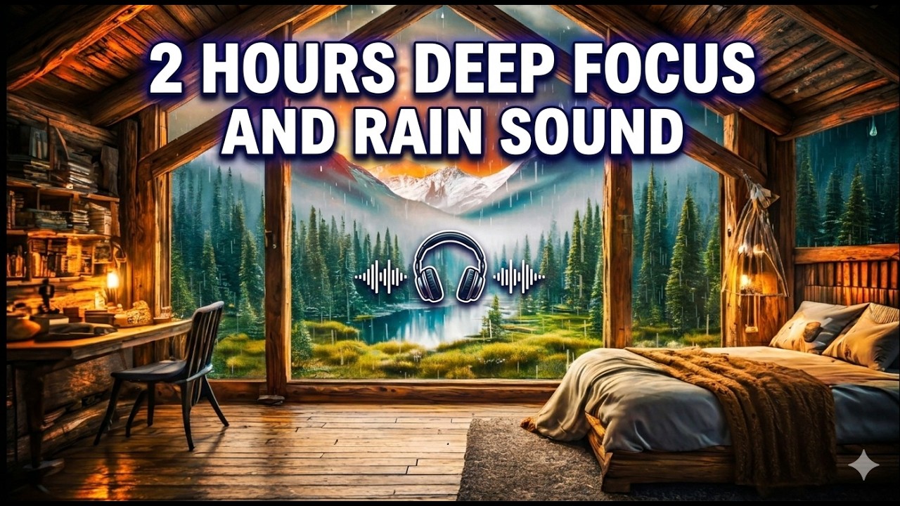 2 HOURS Deep Focus Piano & Rain 🌧️ Study Music for Concentration, Coding & Productivity