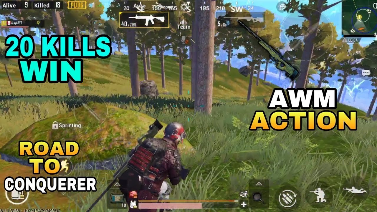 AWM ACTION IN SANHOK || 20 KILLS WIN PUBG MOBILE | ROAD TO CONQUERER - SOLO VS SQUADS