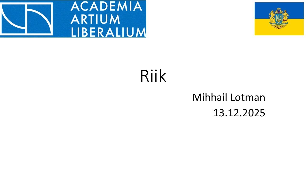 Vaba Akadeemia loeng 13.12.2025: Mihhail Lotman 