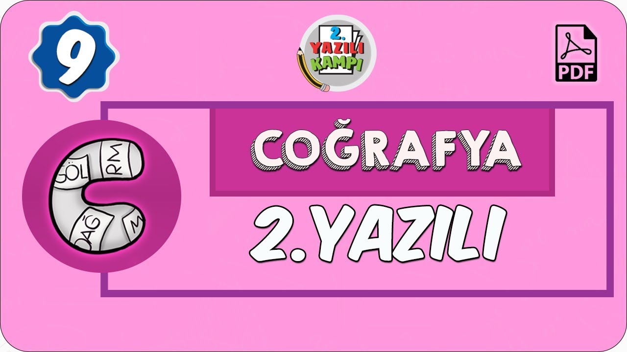 9.Sınıf Coğrafya | 1.Dönem 2.Yazılıya Hazırlık