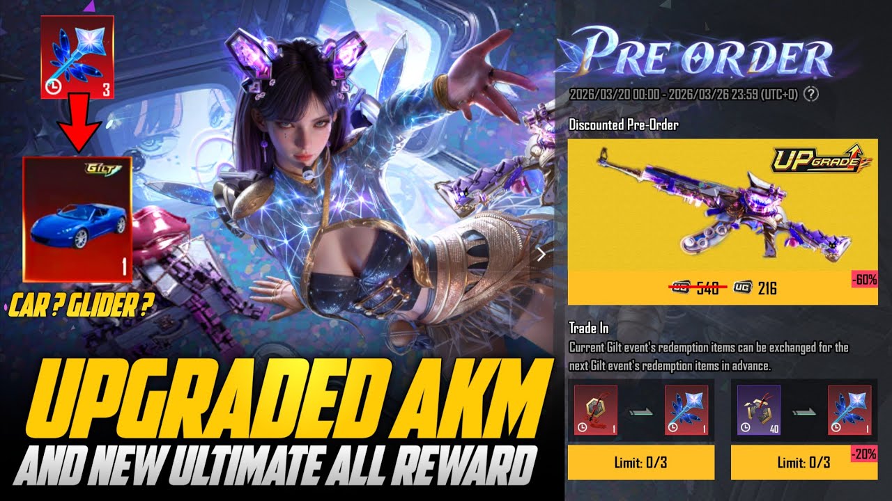 😱 Free Upgraded Joker AKM PRE-ORDER Event | New Super Car Trick For Everyone  Free UC Voucher |PUBGM