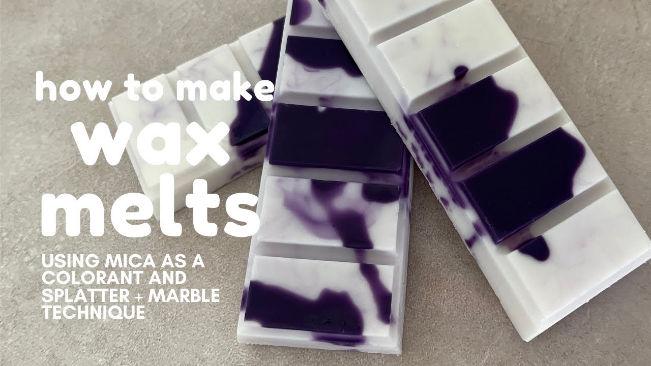 How To Make Wax Melts | Using Mica and Splatter + Marble Technique | Beach Babe Soapery