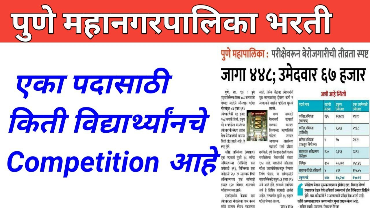 PMC Cleark Cutoff 2022||Pune Mahanagar Palika Expected Cutoff 2022 ||Pune Jilha Vishesh Question