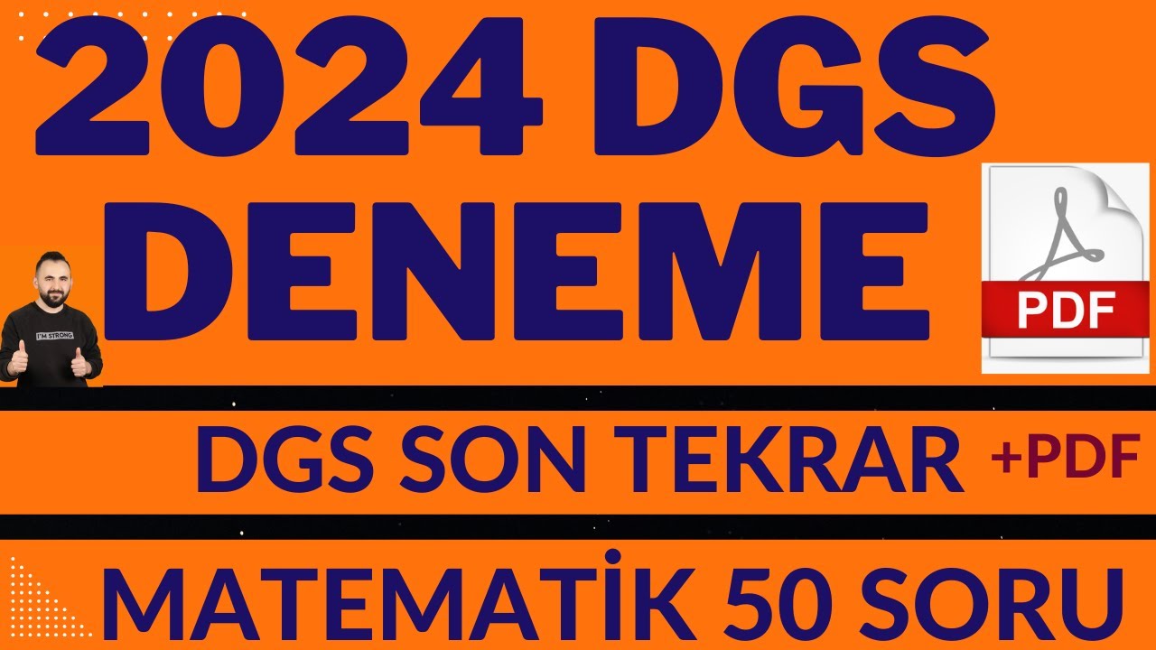 2024 DGS Deneme &Ccedil;&ouml;z&uuml;m&uuml; +PDF / 2024 DGS Matematik Deneme ile Son Tekrar #2024dgs  #dgs